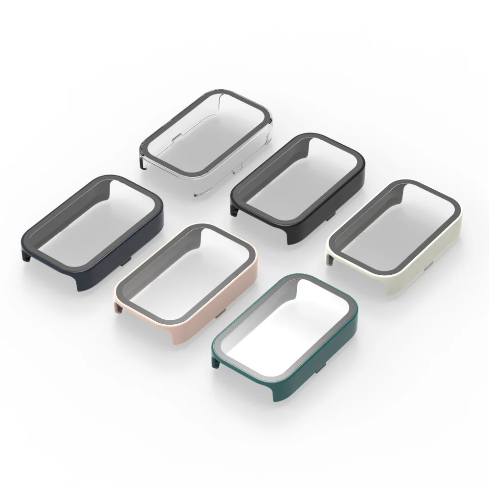 Закаленное стекло + чехол для Xiaomi Smart Band 9 активная защитная пленка экрана