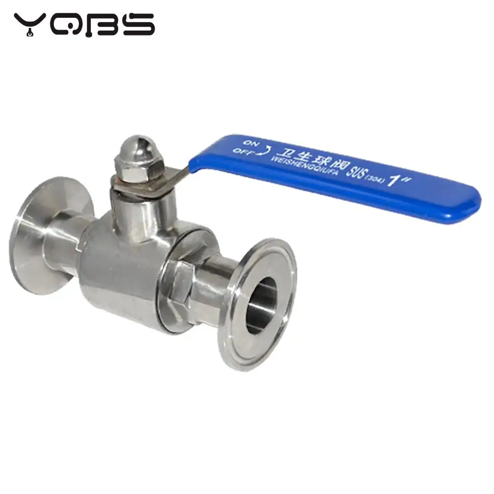 Гигиенический шаровой кран YQBS с полным отверстием тройной зажим наконечник из