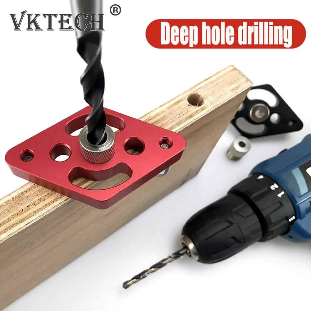 

6/8/10mm Hole Puncher Aluminum Alloy Vertical Hole Puncher Locator DIY Drill Guide PuncherLocator Positioner Kit Carpentry Tools