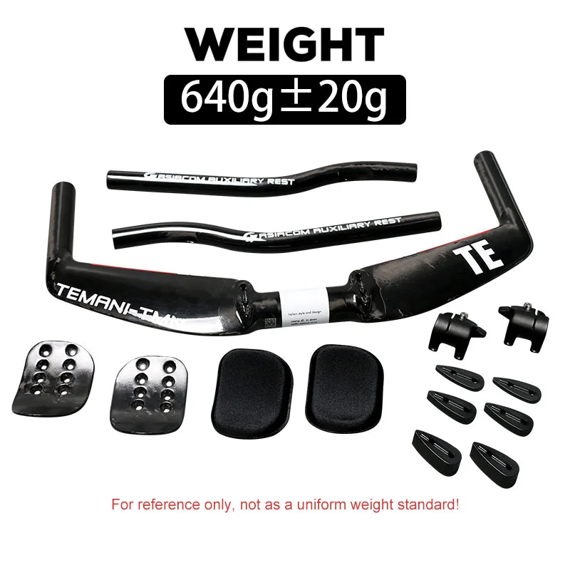 Фото Руль TEMANI Full Carbon TT Rest Handlebar 400-440 мм, трековый руль-«рогатка», сверхлегкий, для шоссейных и фикс-велосипедов №3
