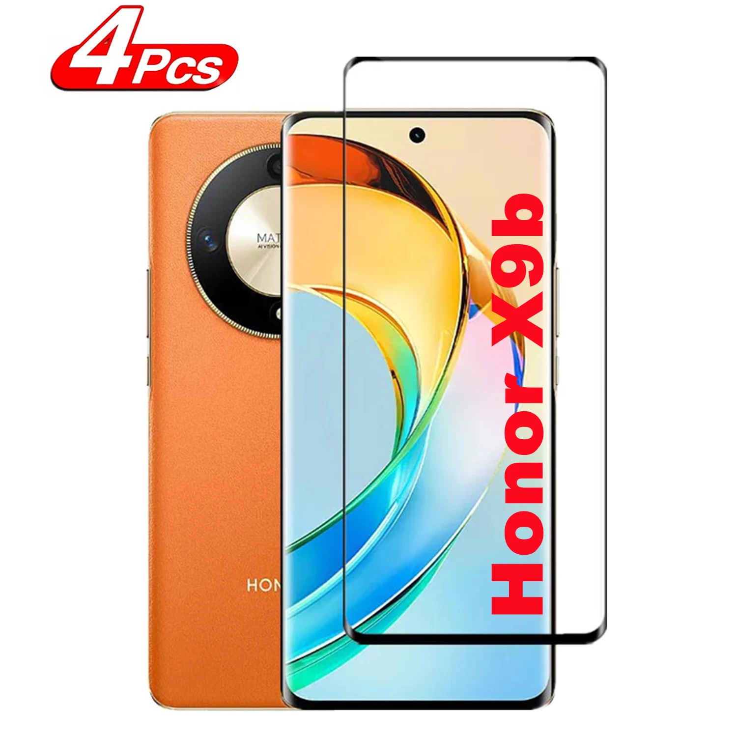 

1/4Pcs For X9b All covered in toughened glass honor X9B 3D Screen protector glass film