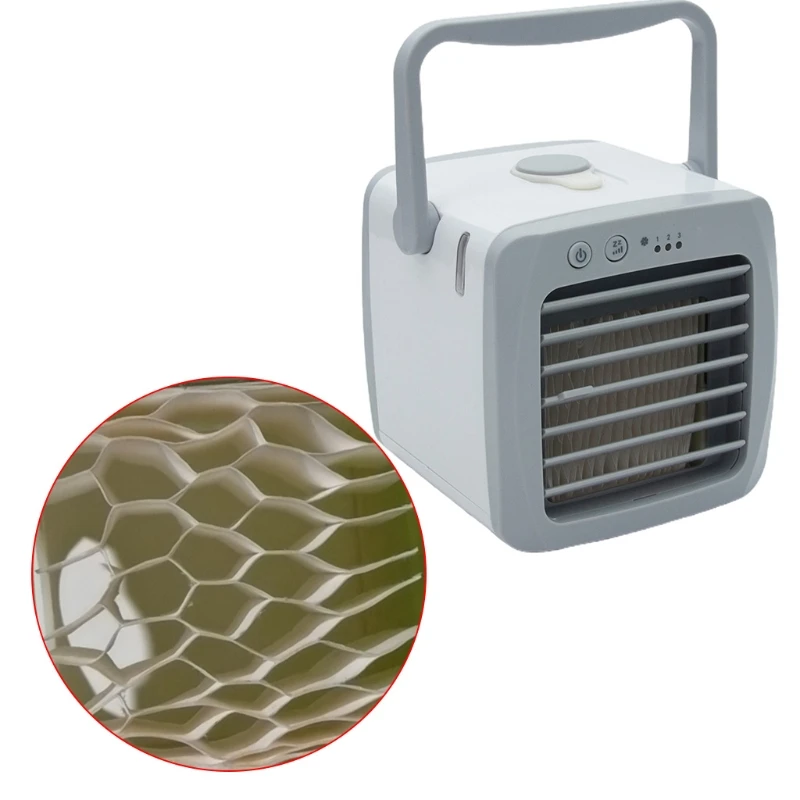 

Portable Air Conditioner Fan, Rechargeable Air Cooler with Handle, Desk Cooling Fan with 3 Speeds for Room Office Dorm