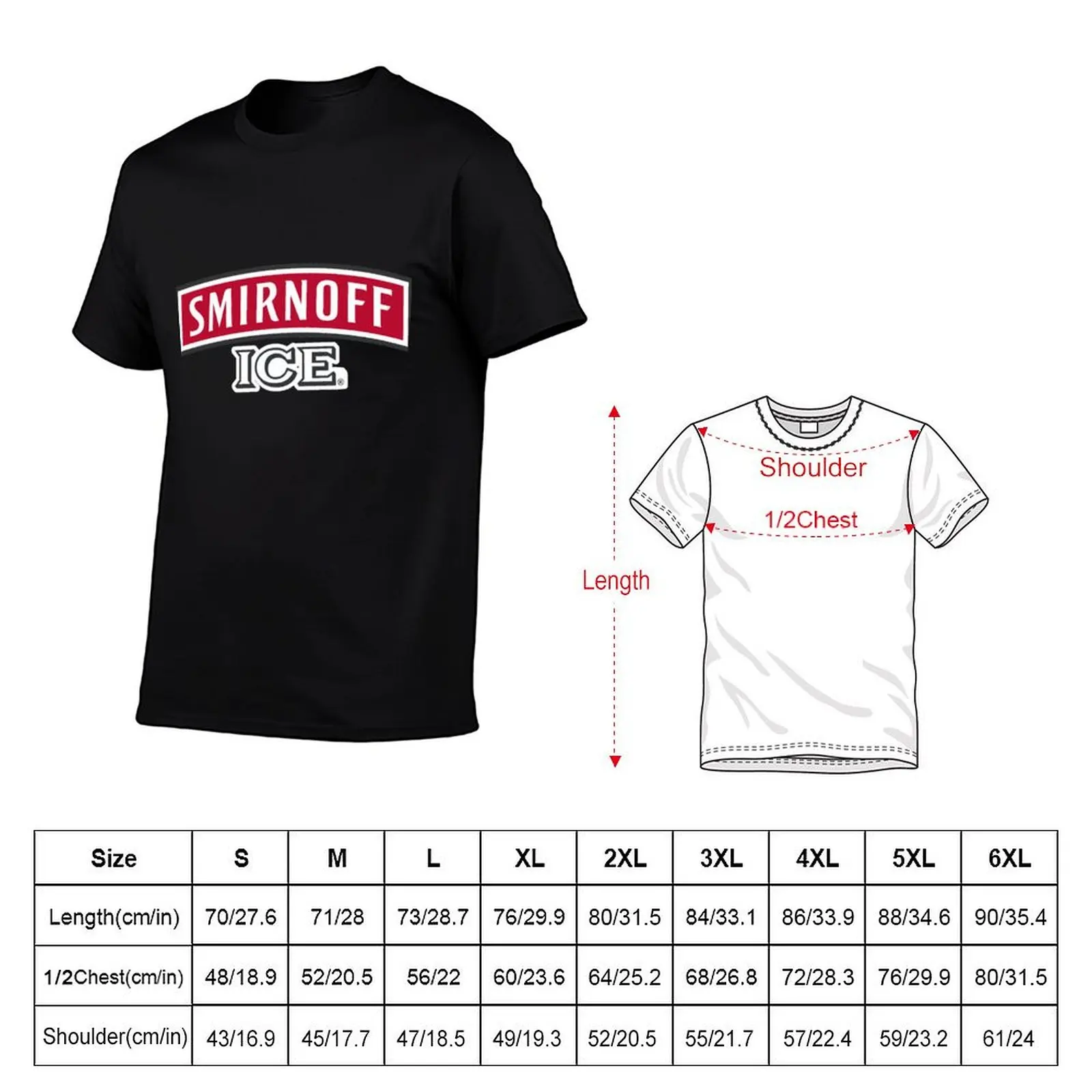 Футболка с логотипом Smirnoff Ice, хлопковая футболка, 100% хлопок, персонализированные хлопковые футболки, футболка высокого качества (art.: 3920d4e44a888) - 3920d4e44a888