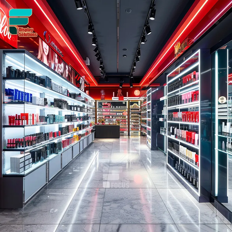 Индивидуальная розничная косметическая столешница витрина для духов стеклянная