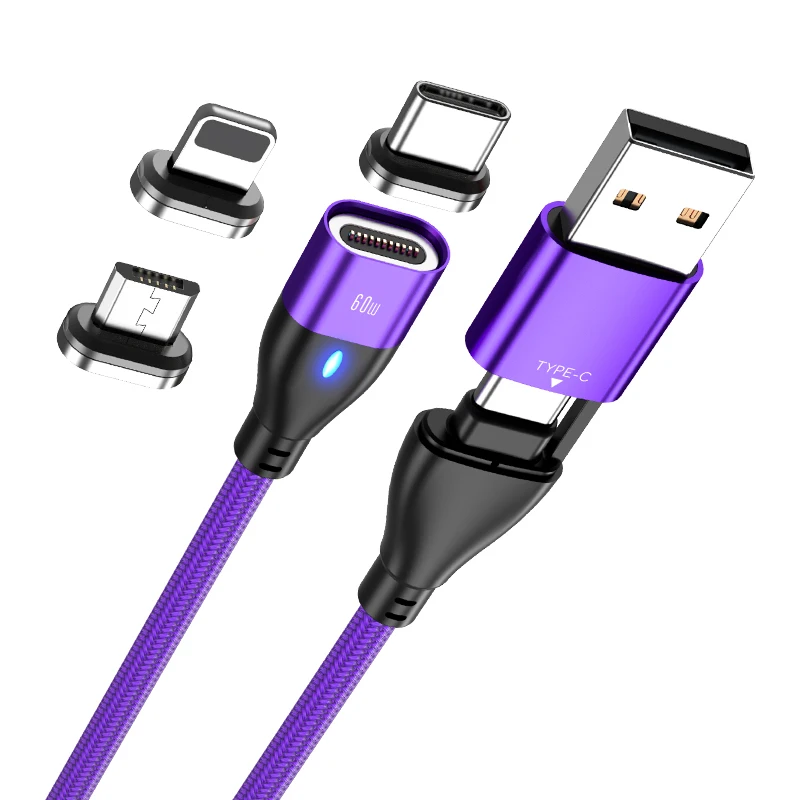 

Двухсторонний Магнитный кабель для быстрой зарядки 60W1M Android