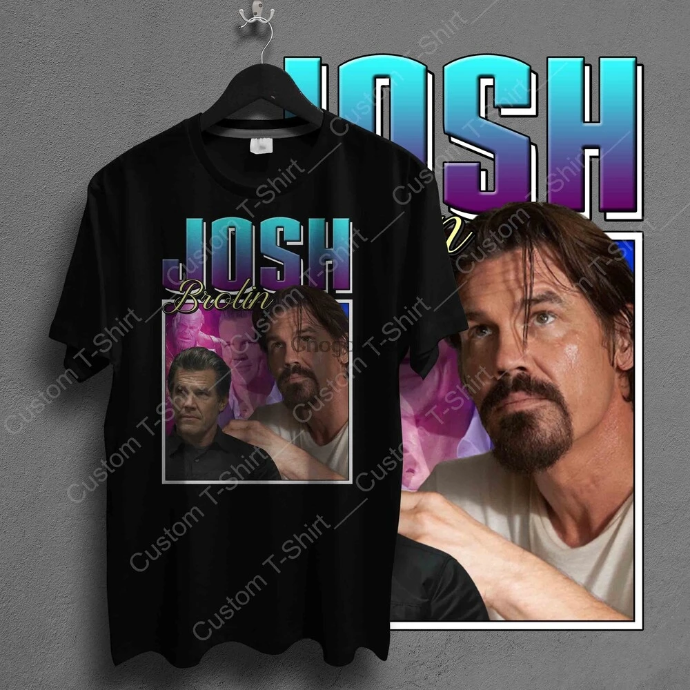 Женская Винтажная Футболка с принтом Джоша бролина |