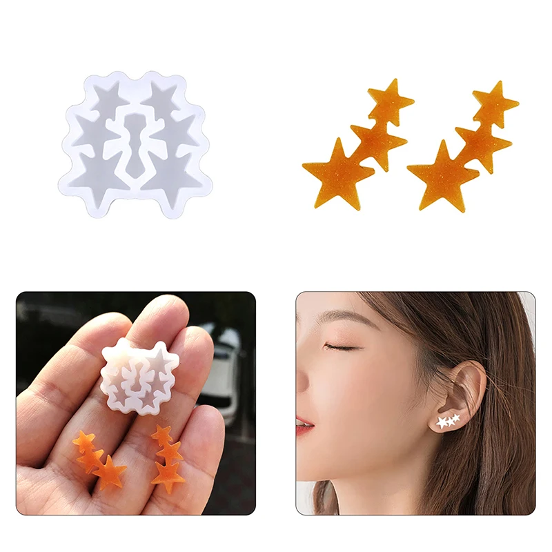 

Ear Studs Silicone Molds for Resin Star Earrings Mold for DIY Jewelry Making