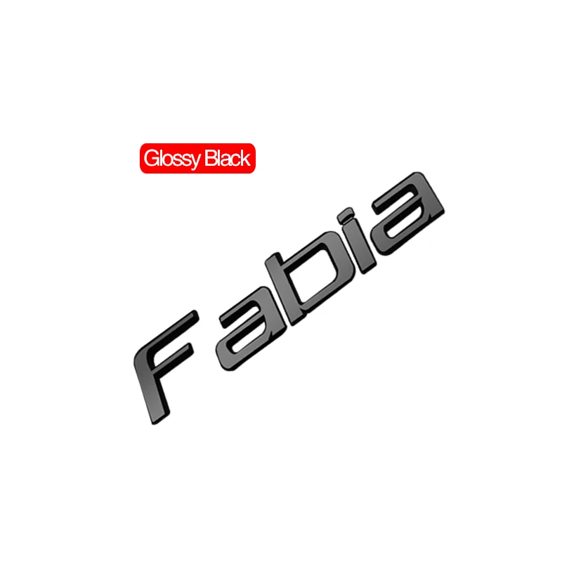 

Автомобильная эмблема, металлический значок, логотип, наклейки на кузов, наклейка для Skoda Fabia, глянцевый черный матовый черный автоаксессуары