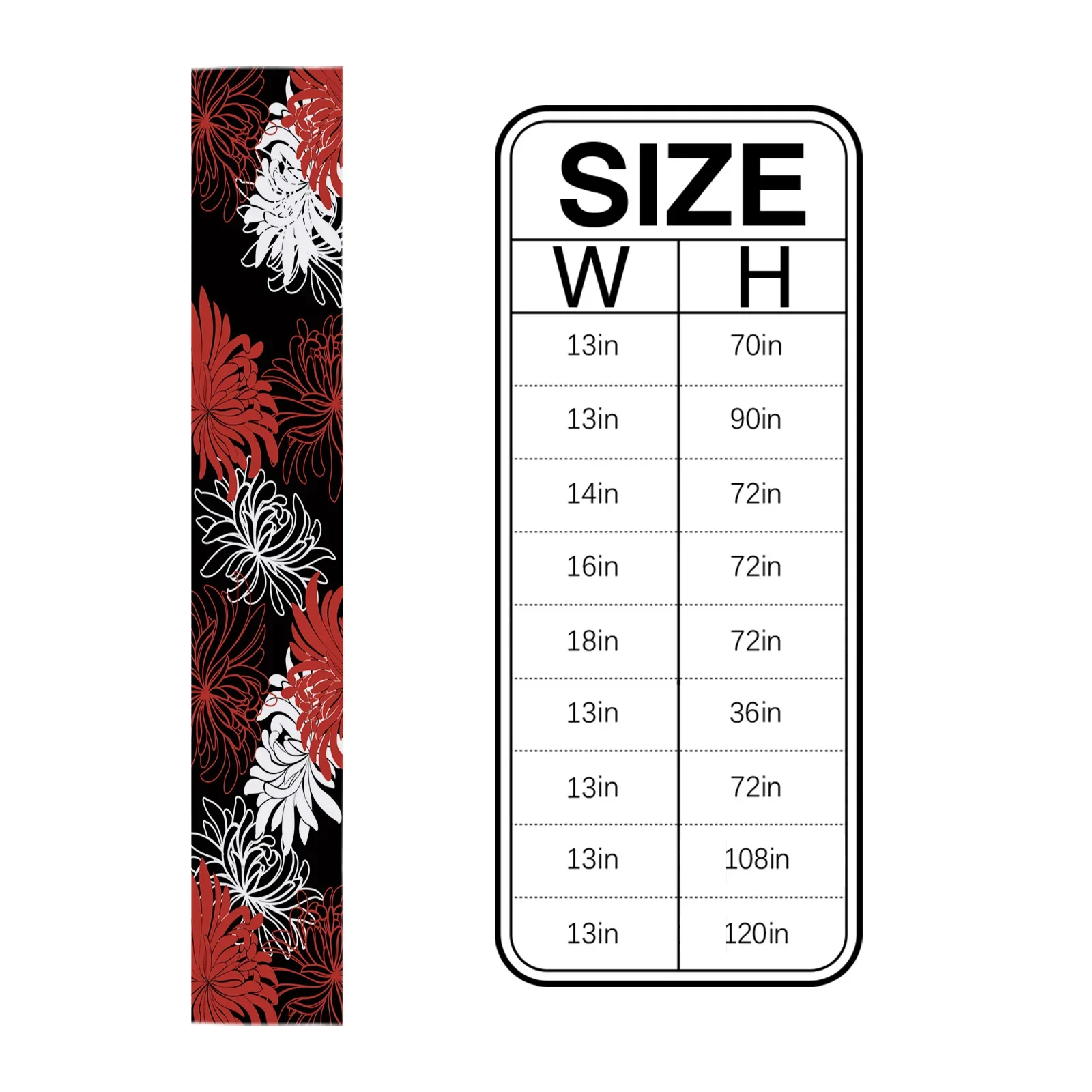 Цветок Красный Белый Черный Хризантема Льняная Скатерть Для Стола Украшение