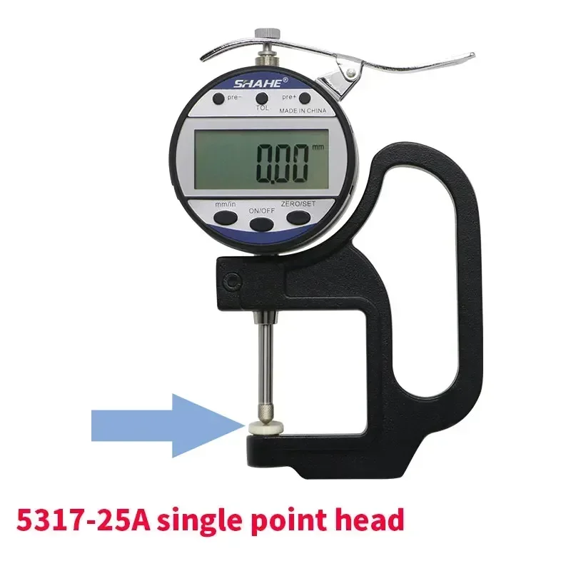 SHAHE 0,01 мм 0-10/25 мм толщиномер цифровой дисплей кожаный толщиномер прецизионный толщиномер