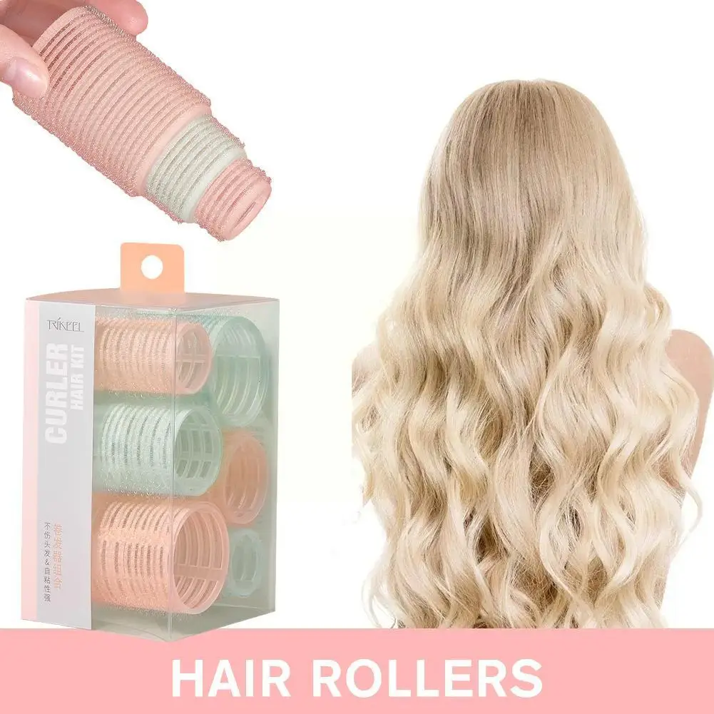 

Hair Rollers Self Grip Hook Hair Curlers Bangs Volume DIY Curlers Hair Salon Styling Dressing Tools H3I4
