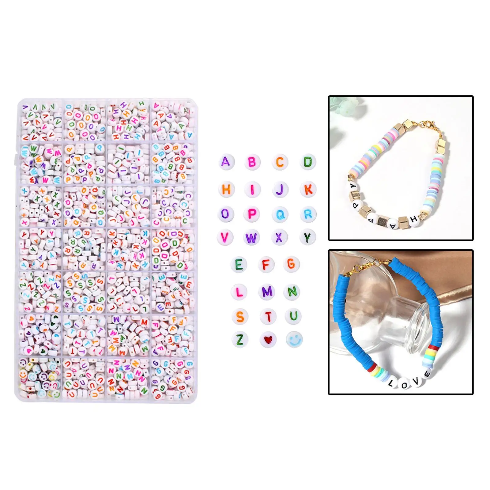 Круглые бусины с буквами алфавита узор браслеты именем сделай сам ожерелья