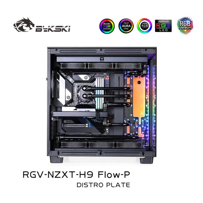 Solution For Nzxt H9 Fiow / Kit For Cpu And Gpu Block / Instead Reservoir