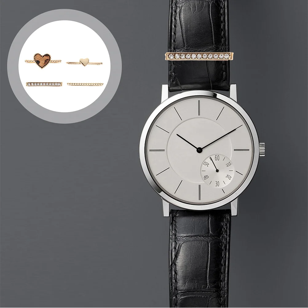 

10pcs Stylish Watchband Ring Loop Watchband Ring Charm Watch Strap Ring Loop