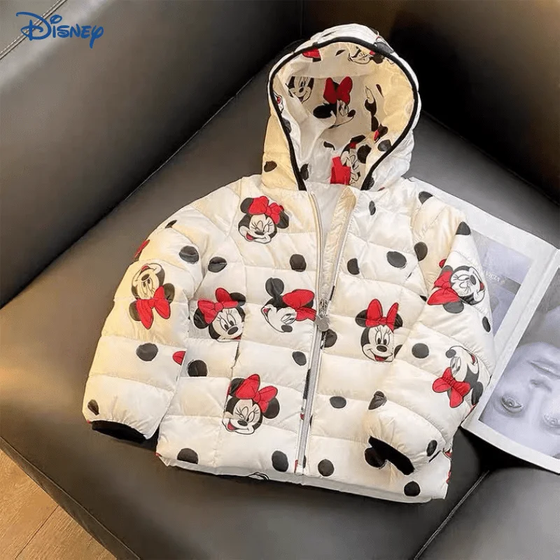 

Disney Mickey Baby Girl Cartoon Coat Infant Toddler Child Thick Zipper Hooded Jacket Autumn Winter Outwear Baby Clothes