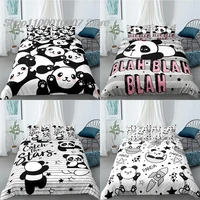 cute panda printed 23pcs bedding set duvet cover for adult child bedclothes and pillowcases comforter covers bed sets