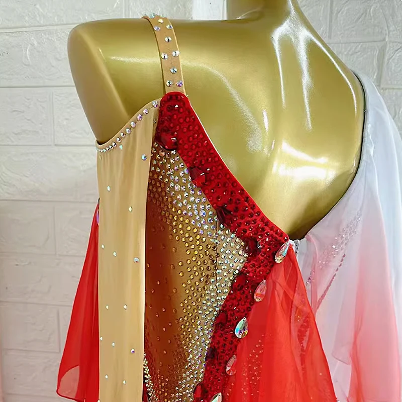 Платье для бальных танцев костюм современных соревнований вальса танго