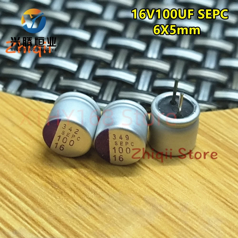 20 шт./50 шт. 100 мкФ 16 В SANYO SEPC 6x5 мм твердотельный конденсатор низкий ESR короткая ножка
