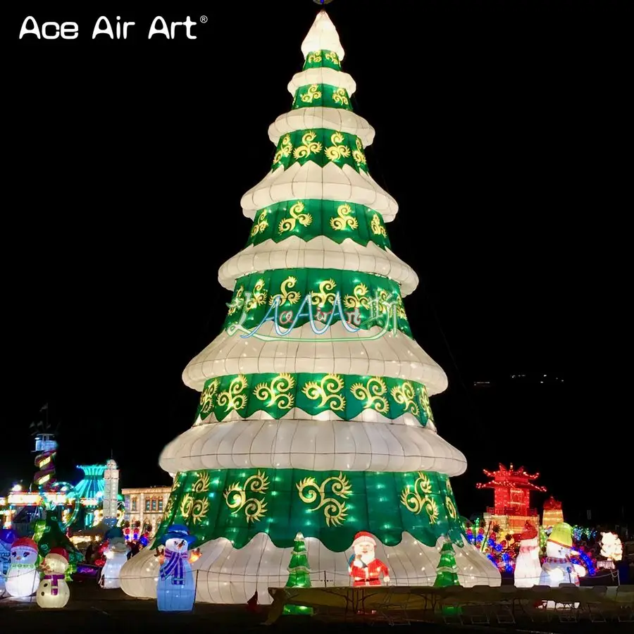 

Beautiful Giant Inflatable Standing Christmas Tree Inflatable Tower For Christmas Decoration Made in China