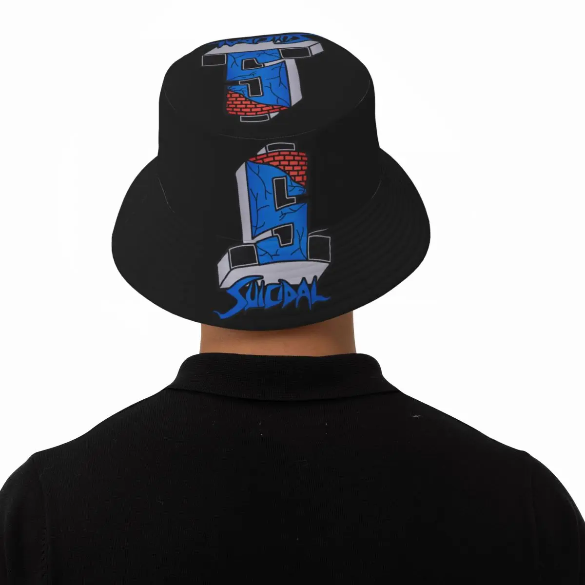 Панама Суицидные тенденции для унисекс рыбацкие шляпы с логотипом Bnad модные