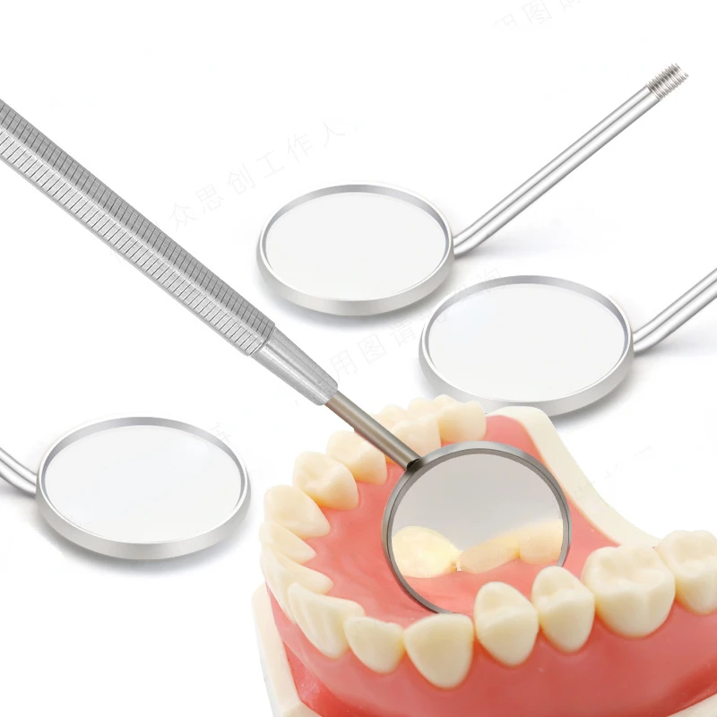 

Stainless Steel Dental Magnifying Glass Dental Cleaning Inspection Handle Mirror Dental Oral Examination Tool Makeup tools