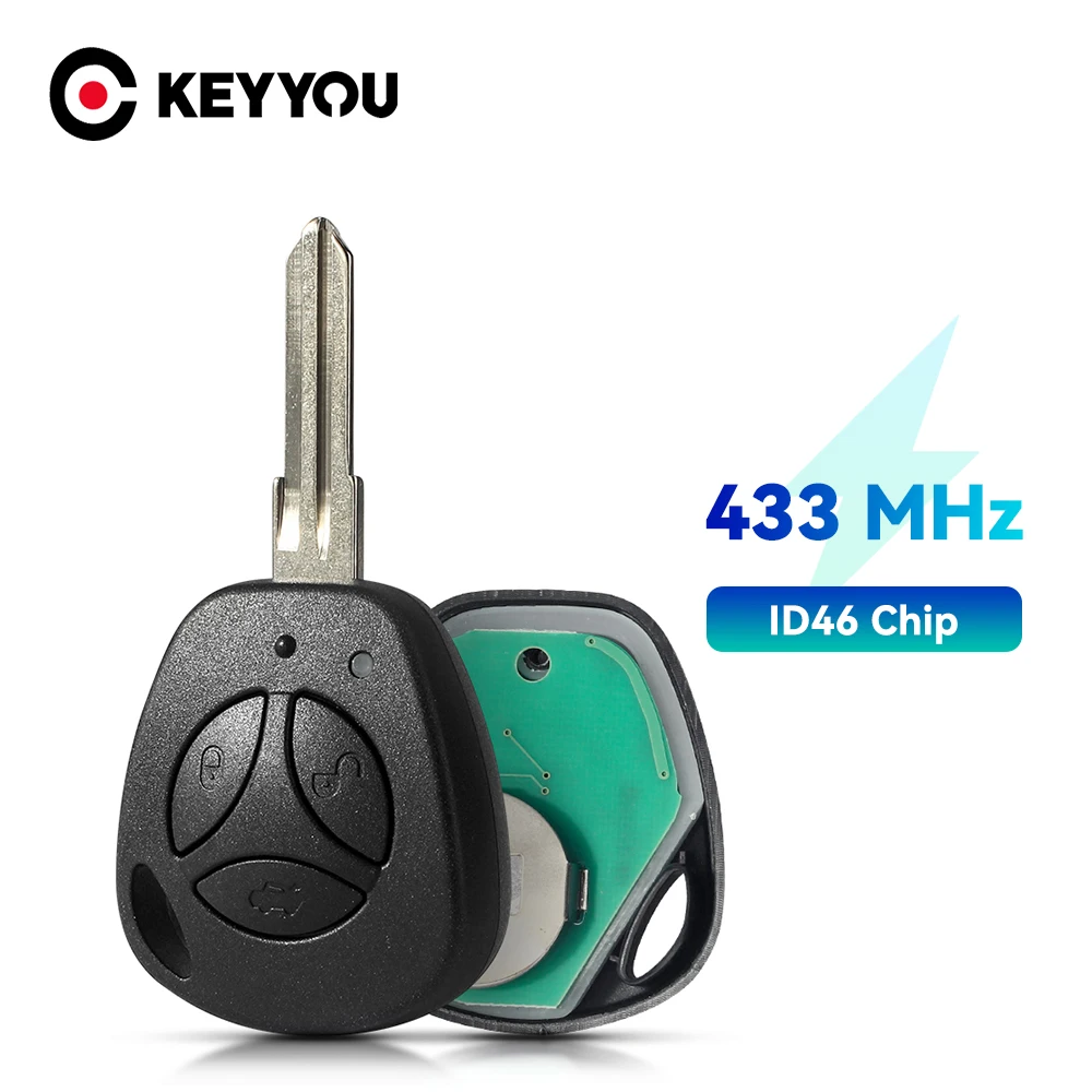 

KEYYOU для Lada Granta Priora Vesta X-Ray XRay Sedan Sport Kalina 3 кнопки автомобильный умный дистанционный ключ 433 МГц ID46 замена чипа
