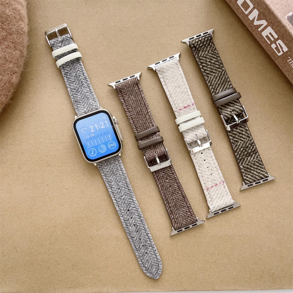 

Band Compatible for Apple Watch 38mm 40mm 41mm or 42/44/45/49mm Genuine Leather Replacement Strap for iWatch Series 8 7 6 SE 5