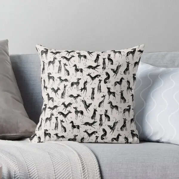 

Inkblot Dogs Printing Throw Pillow Cover Anime Wedding Cushion Square Fashion Hotel Throw Bedroom Fashion Pillows not include