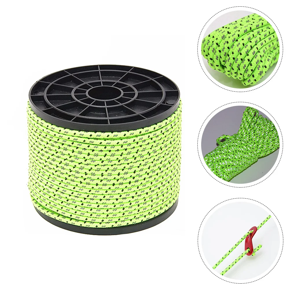 

50 M Camping Tent Cord Reflective Guyline Windproof Rope Outdoor Tents Fid