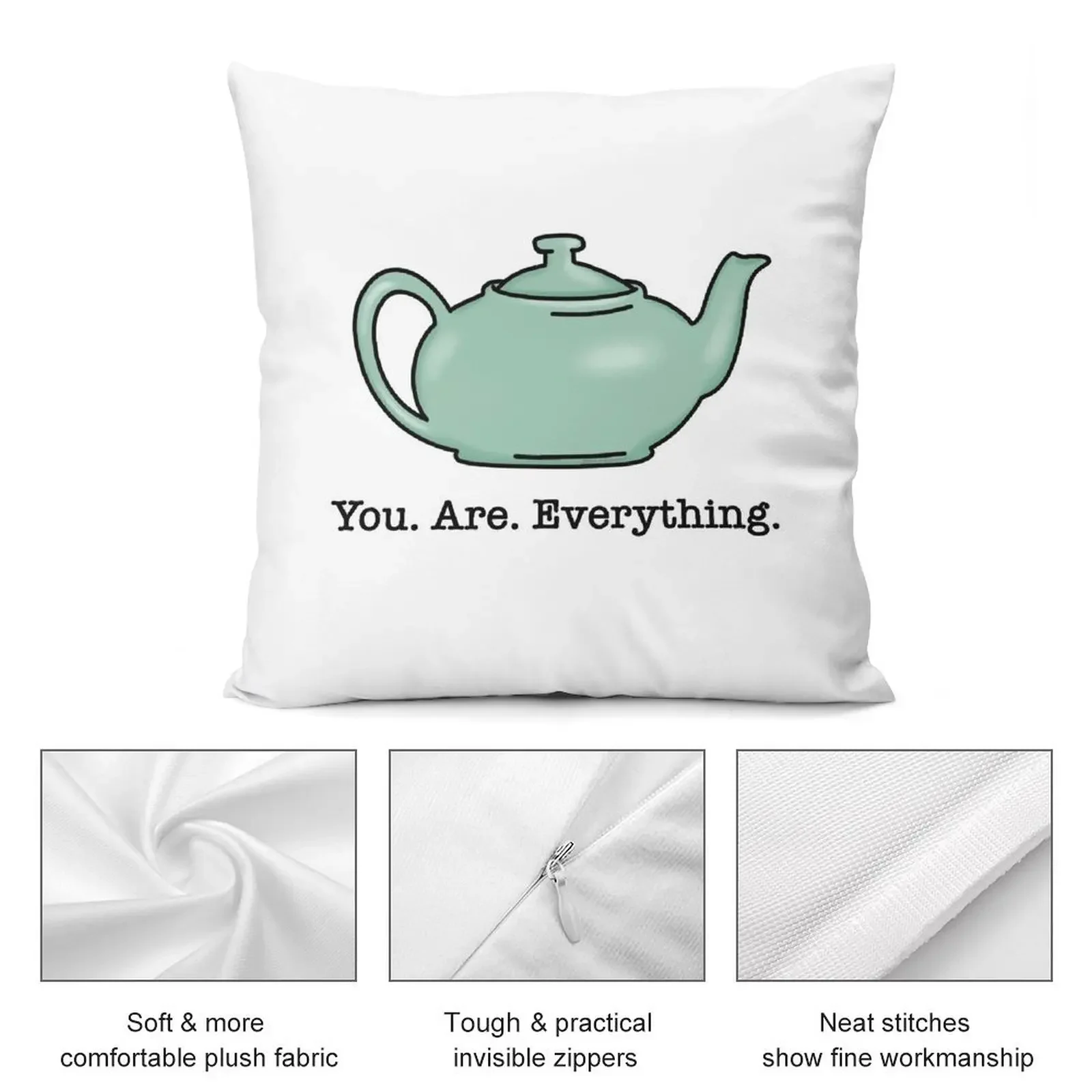 Pam Beesly and Jim Halpert Teapot - Ты все декоративная подушка наволочка рождественские