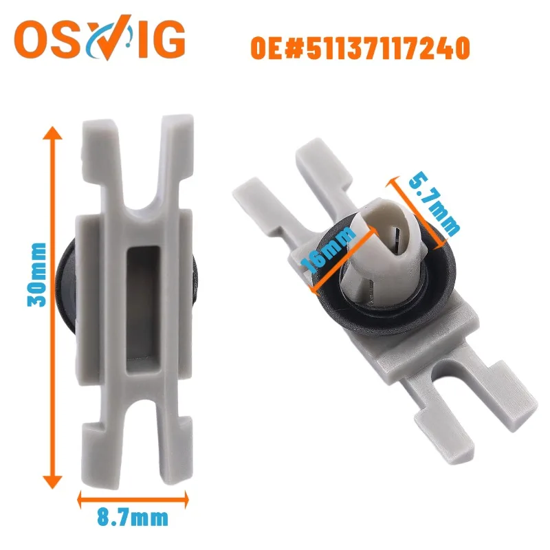 

20 шт. OE # 51137117240 Подходит для Bmw 3 Series E9F3035, полоса обшивки дверей и окон, фиксирующая пряжка боковой рамы