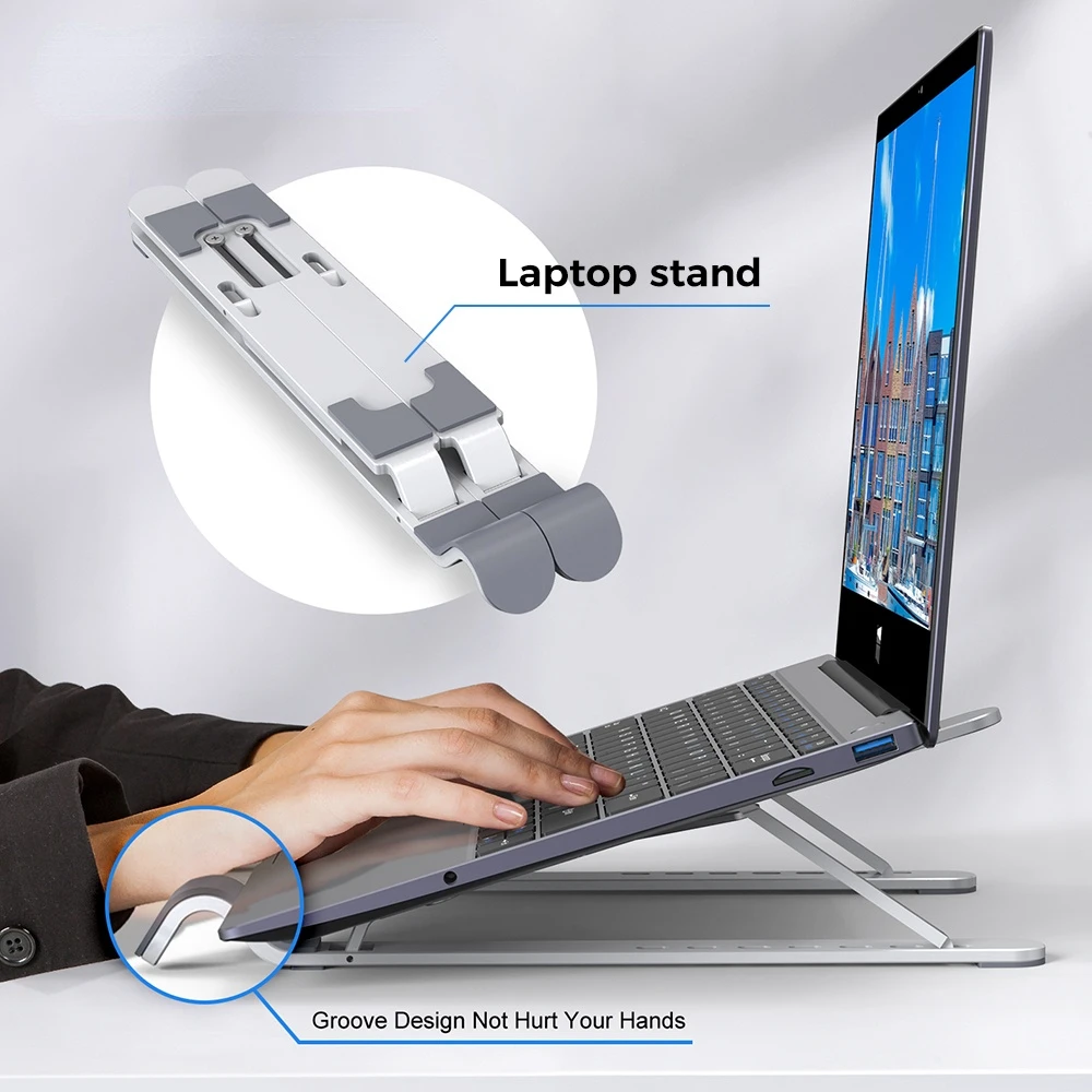 Xiaomi portable notebook stand aluminum mac book air pro 11-14.5 inch base laptop desktop holder portable computer stand