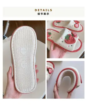 Kawaii Strawberry Plush Slippers 5