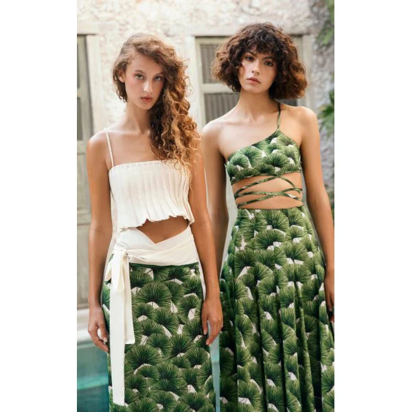 Fashion Green Bikini Women's High Waisted Swimsuit with Cover Up Sexy Two Pieces the Shoulder Swimwear Female Beachwear Backless