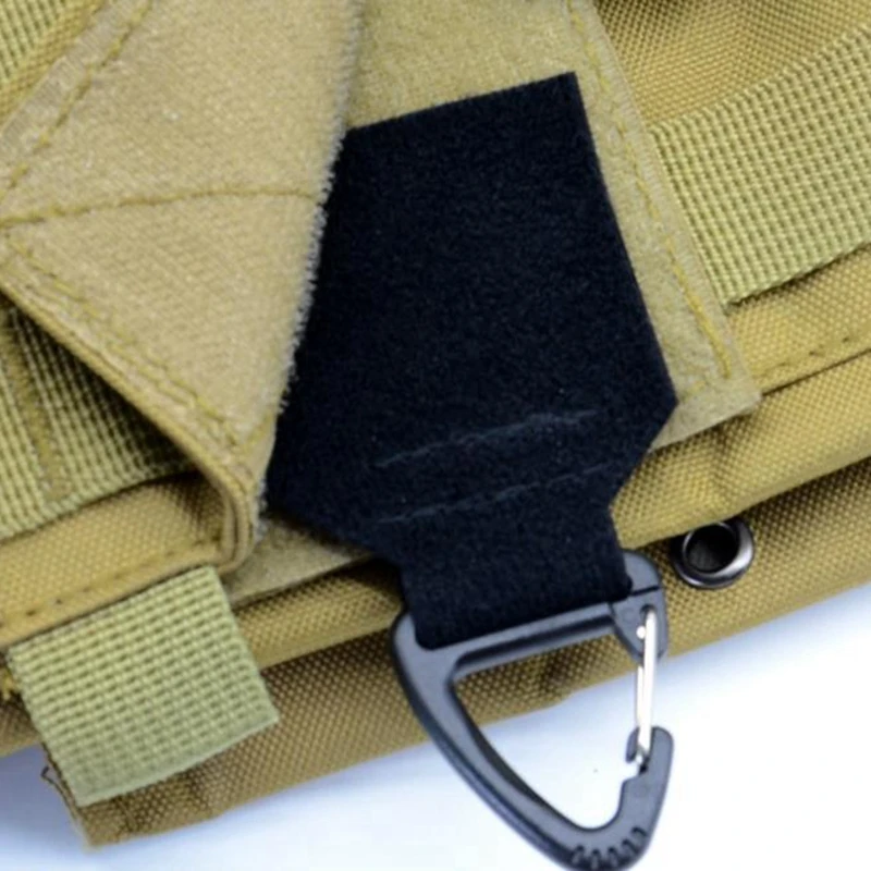

2PCS/SET Tactical Carabiner Keychain Hook Hanging Buckle Triangle Buckle Military Vest Backpack Hook Anti-lost Chest Rig Buckle