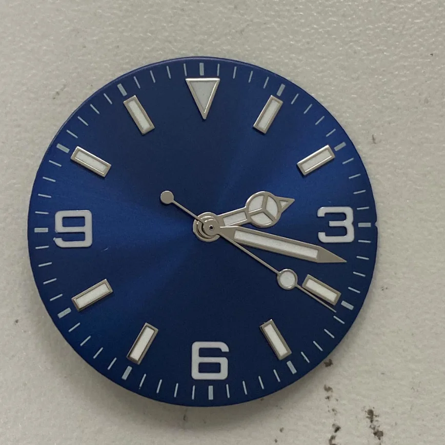 Watch Accessories 29.2mm Dial + Hands White Black Blue Dial Fits 2813/8215 Series Movements Watch Dial + Hands