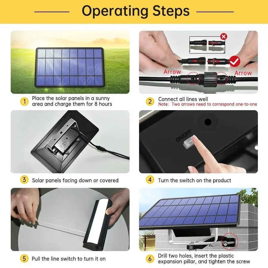 Солнечные настенные светильники Наружный солнечный сарай с выключателем