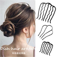 insert comb fork hair pin metal wave shape messy bun for parties hair