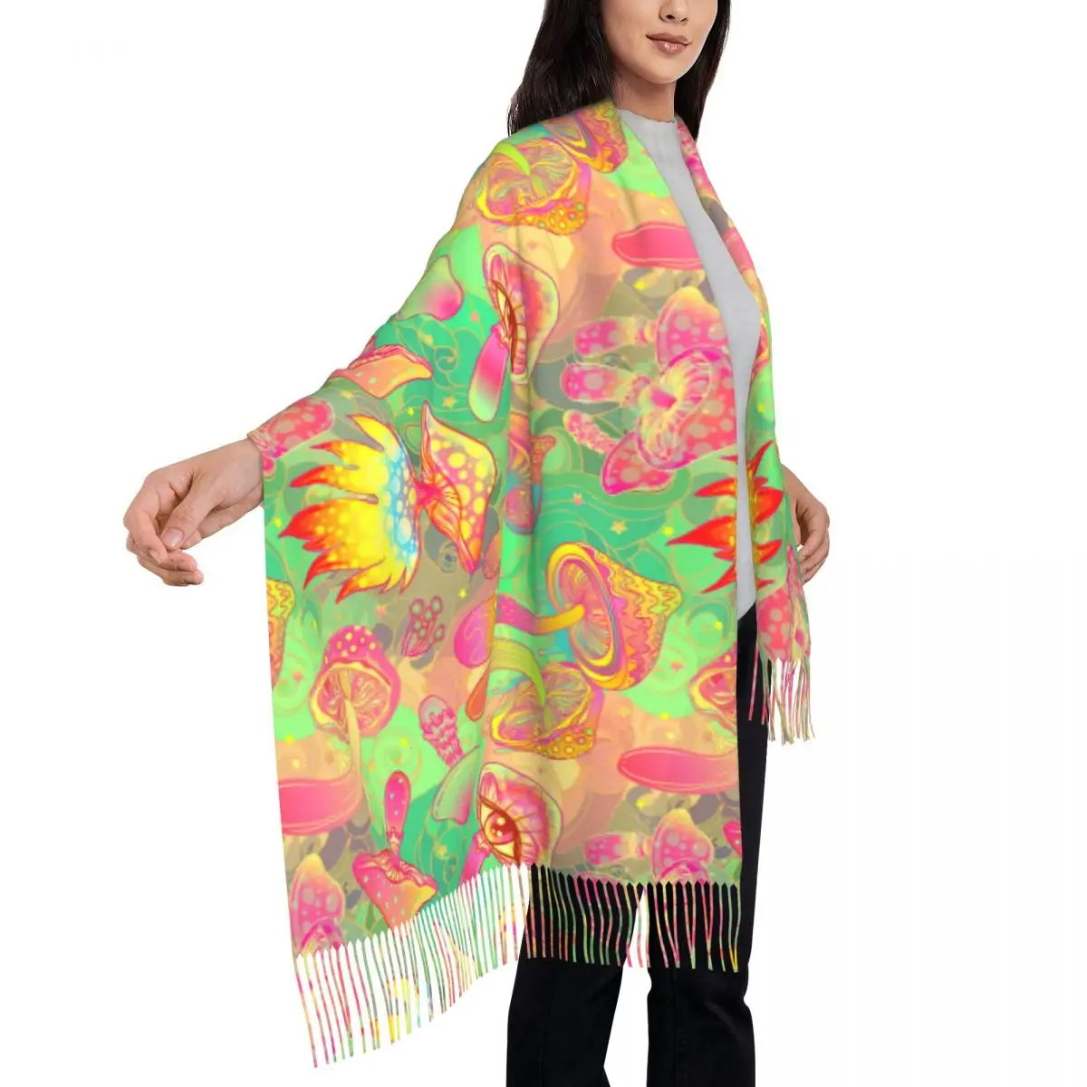 Модный волшебный психоделический узор с грибами на заказ триповый музыкальный