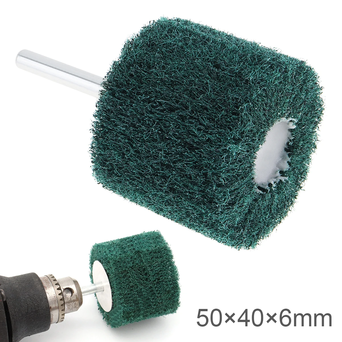 

6MM Shank Flap Fiber Grinding Head Wheel Abrasive Mini Brush Drill Scouring Pad Nylon Polishing Grind Head Tools For Metal Clean