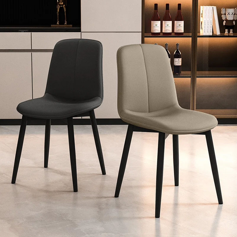 

Leather Dining Chair Accent Headboards Ergonomic Living Room Nordic Chair Modern Kitchen Chaises Salle Manger Leisure Furniture
