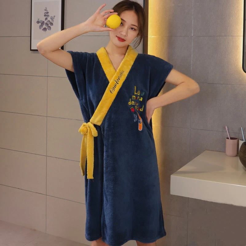 

Women's Sauna Microfiber Bath Towel Goods for Home and Comfort Bathroom Towels Bathrobe Terry Female Wearable Robe Dress Towel