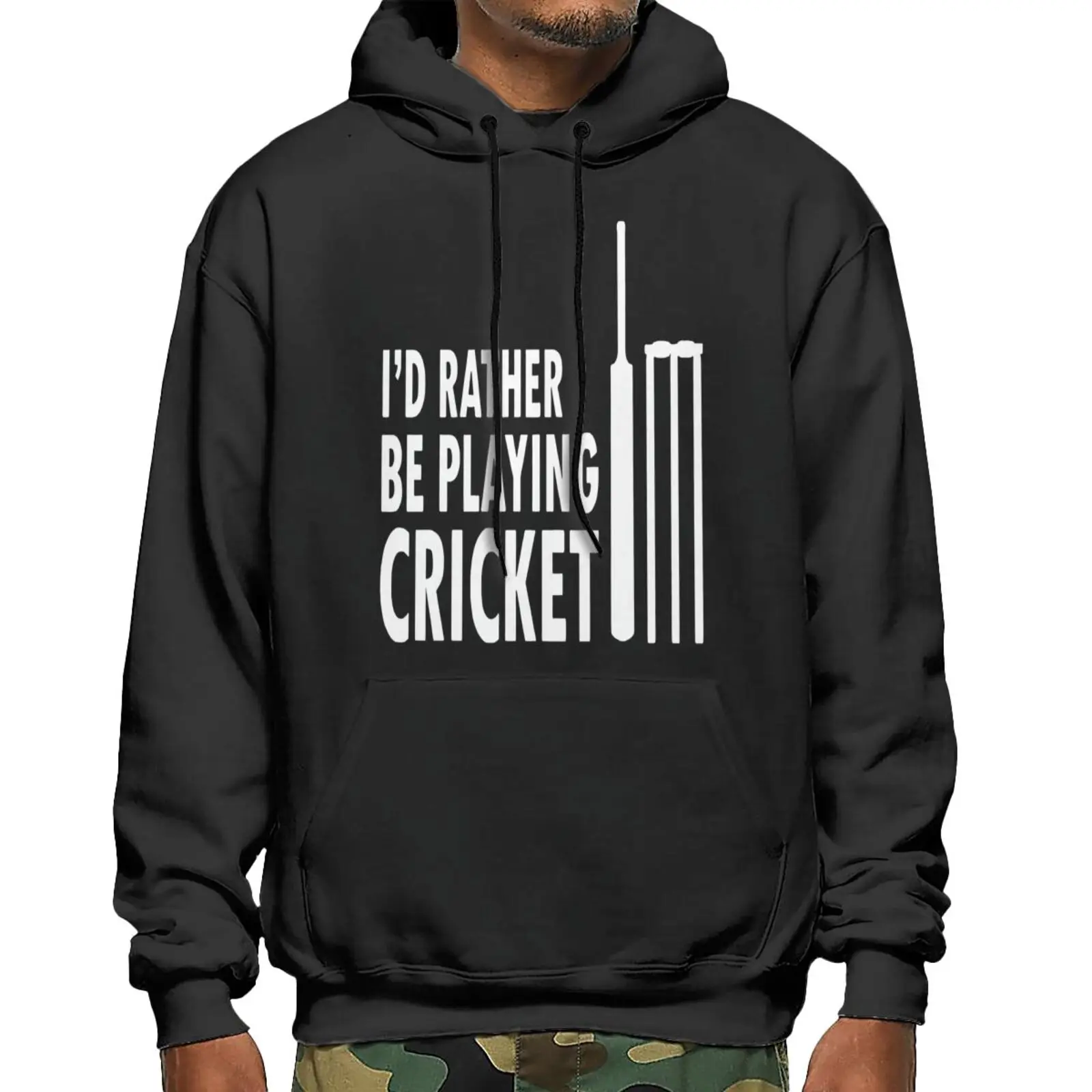 

Id Rather Be Playing Cricket Cricketer Sweatshirts Hoodies Men Sets Sweatshirt With Hood Hoodies Hoodie With Zipper Men's Sets