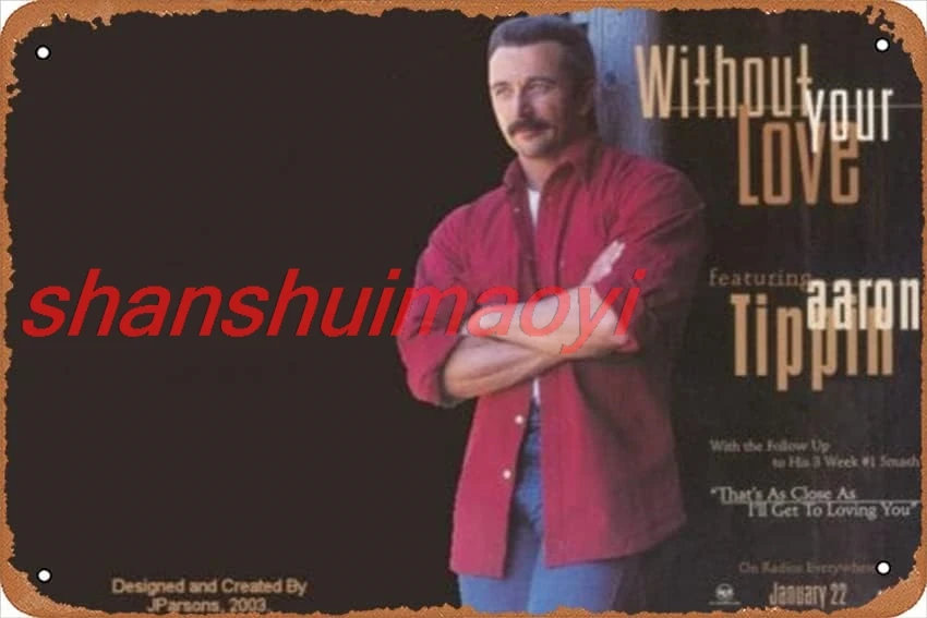 Музыкальный постер Aaron Tippin ретро металлические попы настенный декор