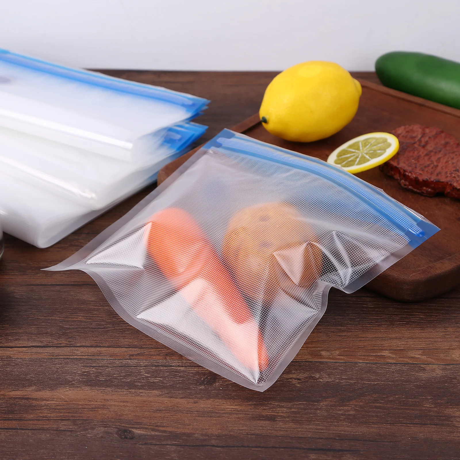 

Многоразовые вакуумные пакеты для хранения пищевых продуктов, одноразовые пакеты на молнии без БФА с воздушным клапаном, органайзер для хр...