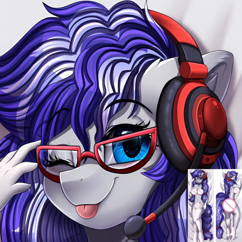 Пушистая наволочка из аниме дакимакура с двусторонним принтом