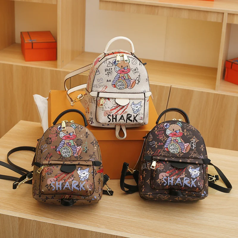 

Myvision Korea Graffiti Bear Backpack Cute Print Mini Bag 2023 A2023hetic Backpacks Women's Brand Bags Backpacks for Girl
