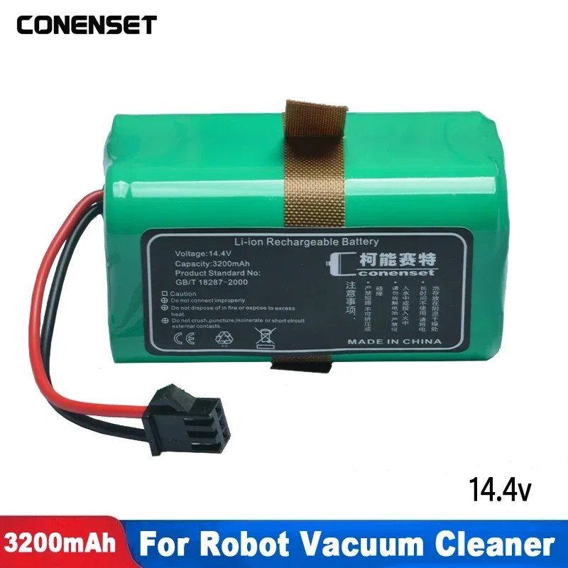 Фото Сменная батарея 14,4 В 3200 мАч для робота-пылесоса Ecovacs Deebot U2 U2Pro U2Power U3 DS35 DS43 DO33/36/37 м3 №1