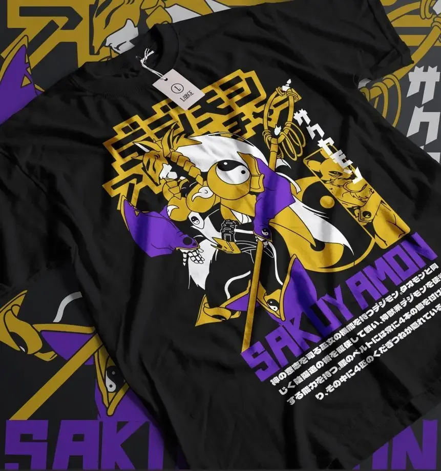 Футболка с сакуамоном футболка изображением аниме Патамон MagnaAngemon Серафимон