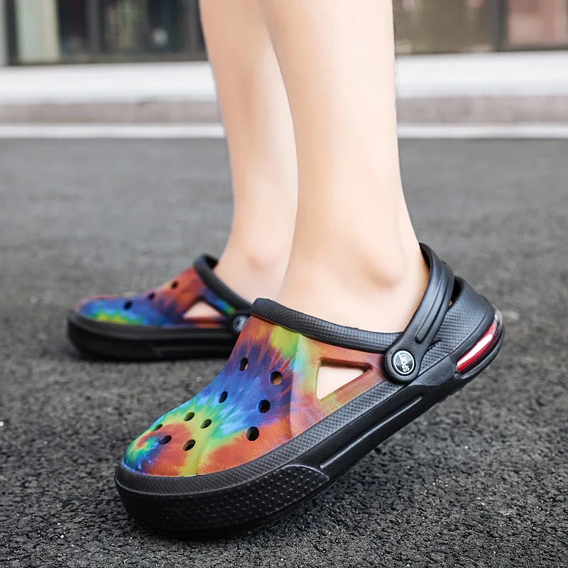 Men Women Summer Beach Sandals Comfortable EVA Couple Printed Clogs Shoes Indoor Outdoor Garden Slipers
